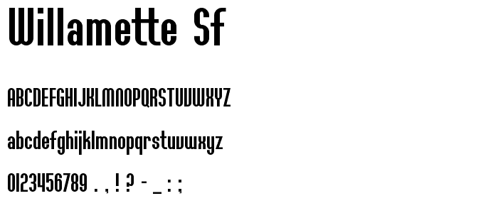 Willamette SF font
